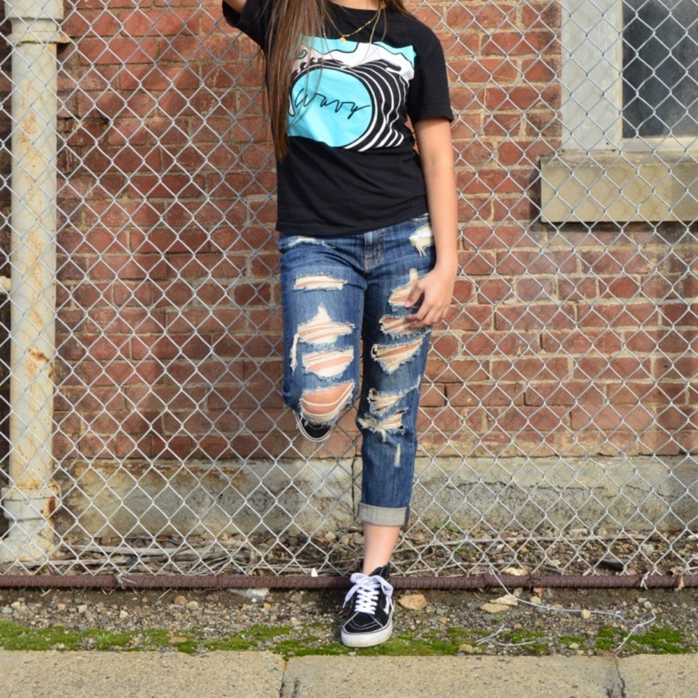 Ripped Boyfriend Jeans